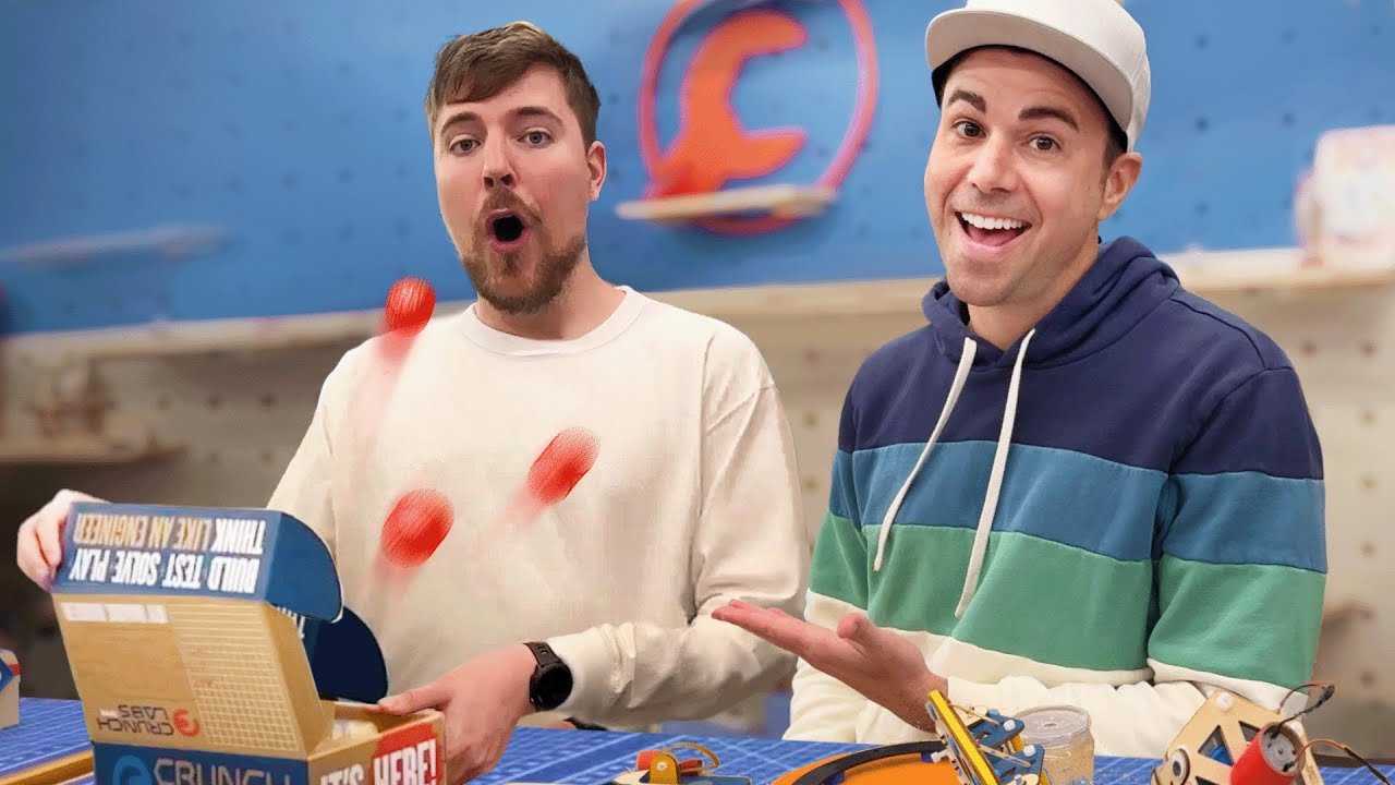 : Mr. Beast Toured Mark Rober's Secret Engineering Playground and Left With a Stolen Box