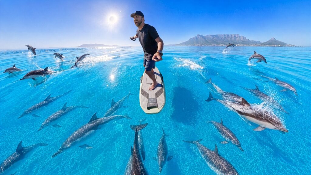 Chris Rogers: Chris Rogers Was eFoiling Cape Town Bay When 100 Dolphins Showed Up