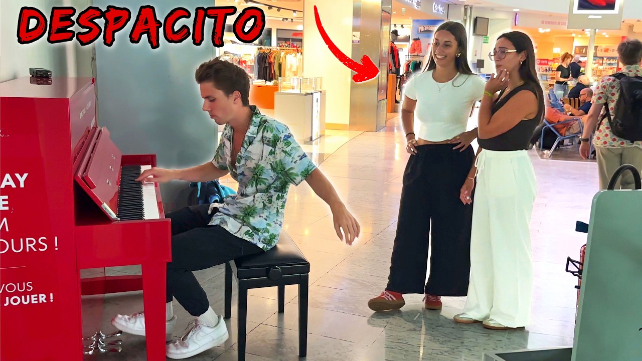 Peter Buka: Pianist Plays Despacito at Nizza Airport and Stops the Terminal Cold
