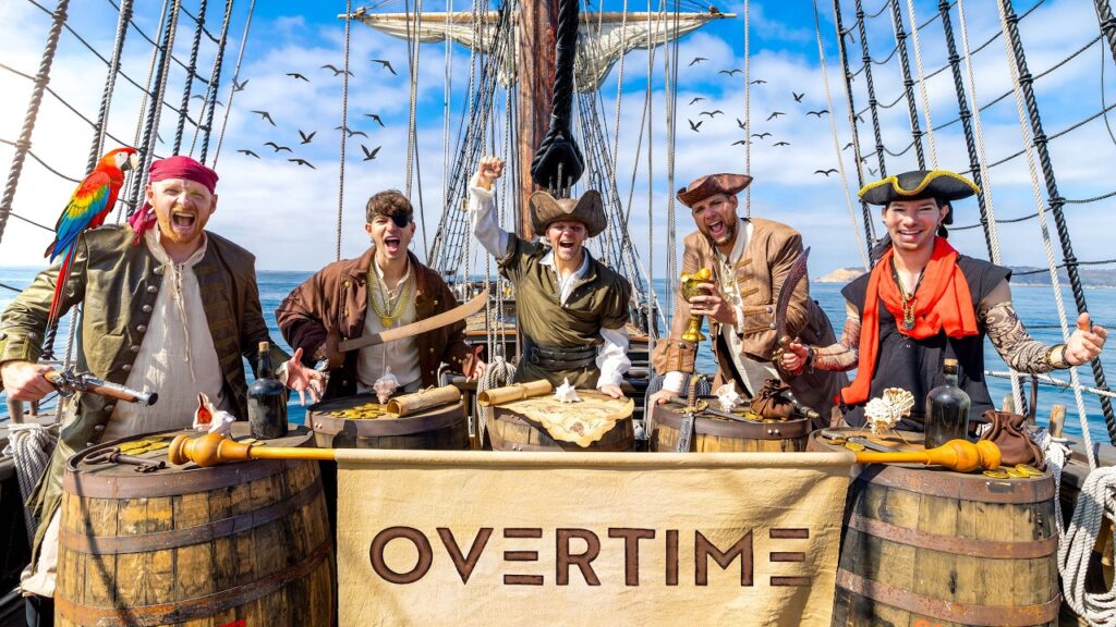 Dude Perfect: Dude Perfect's Pirate Overtime Ends With Garrett Eating 100 Hush Puppies in Pittsburgh
