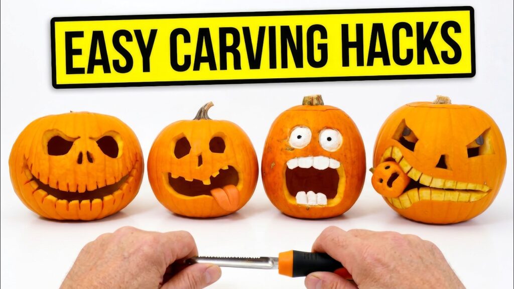DaveHax: DaveHax Carves 4 Halloween Pumpkins From Printed Designs, Including One That Eats Another