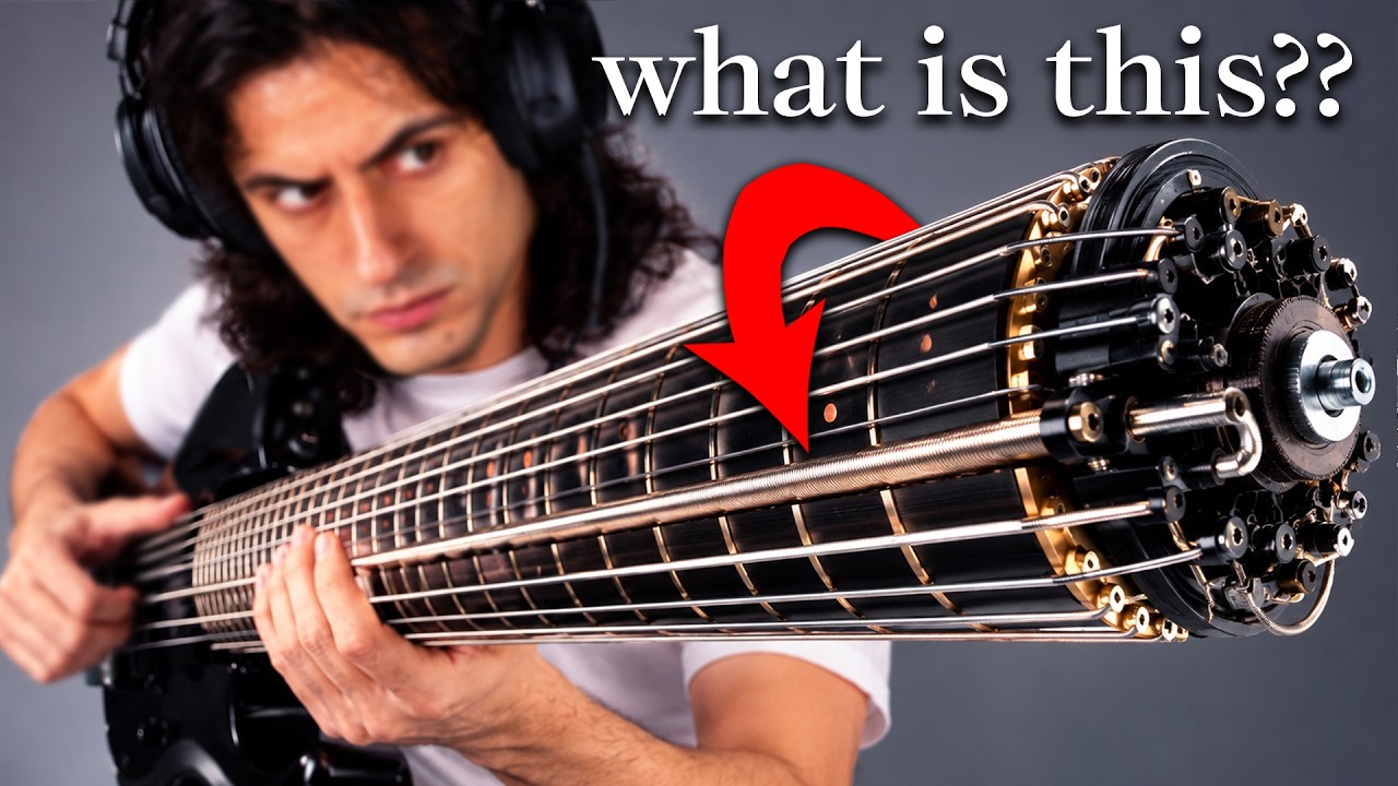 Davie504: Davie504 Finally Played the 18-String Spinning Bass Guitar That Challenged Him for 3 Years